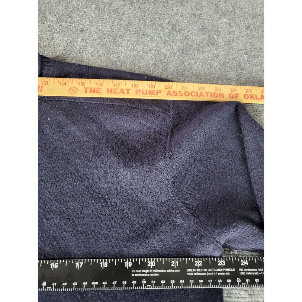 Zara Sport V Neck Sweater Men Sz XL Wool Blue Tight Knit Casual Workwear Office - Picture 4 of 8